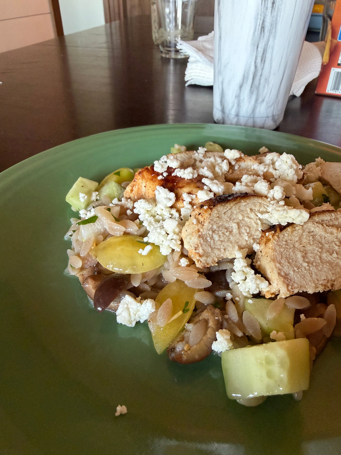 Greek Orzo Pasta with Chicken